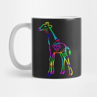 Colorful Giraffe Outline Mug